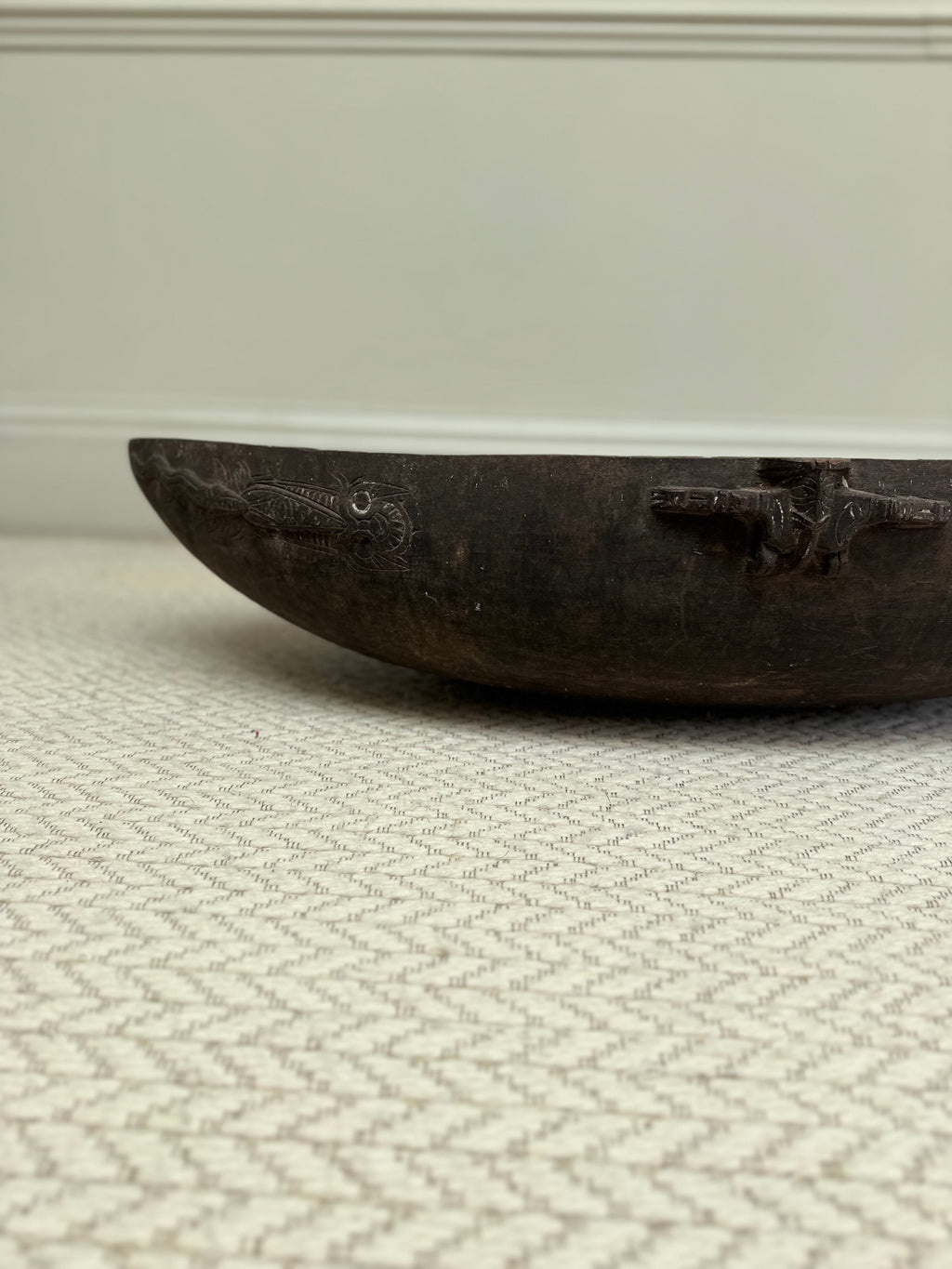 Antique early 20th century wooden feasting bowl from MILLA OBJETS