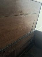 Late 17th Century English Oak Geometric Chest / Cupboard