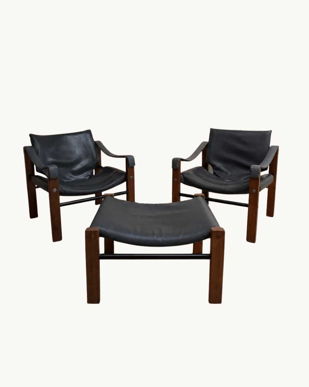 Maurice Burke For Arkana Safari Lounge Chairs And Ottoman – Lounge Chair – MILLA OBJETS