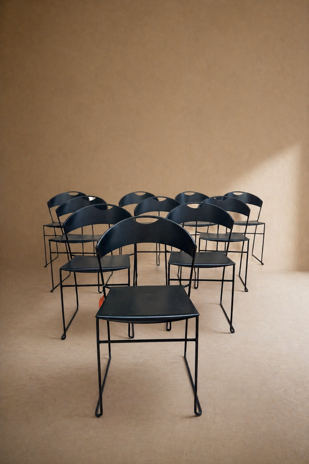 Set Of 10 Vintage Juliette Dining Chairs By Hannes Wettstein For Baleri Italia