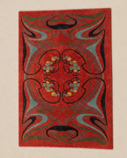 hand-knotted Nepalese Tibetan abstract rug - full rug shown straight on
