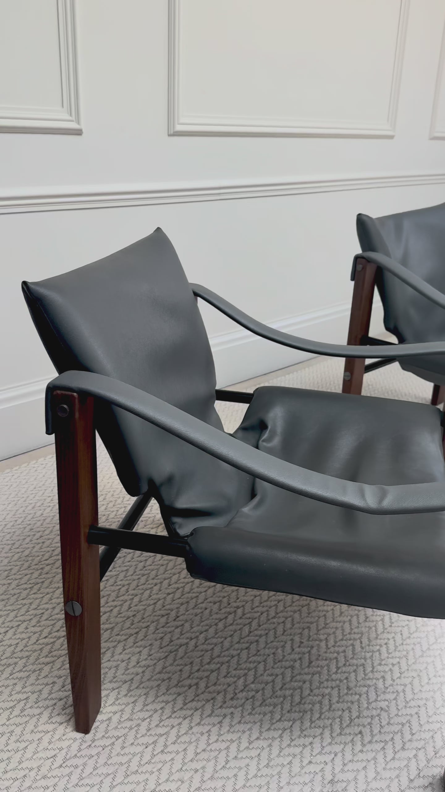 Maurice Burke For Arkana Safari Lounge Chairs And Ottoman