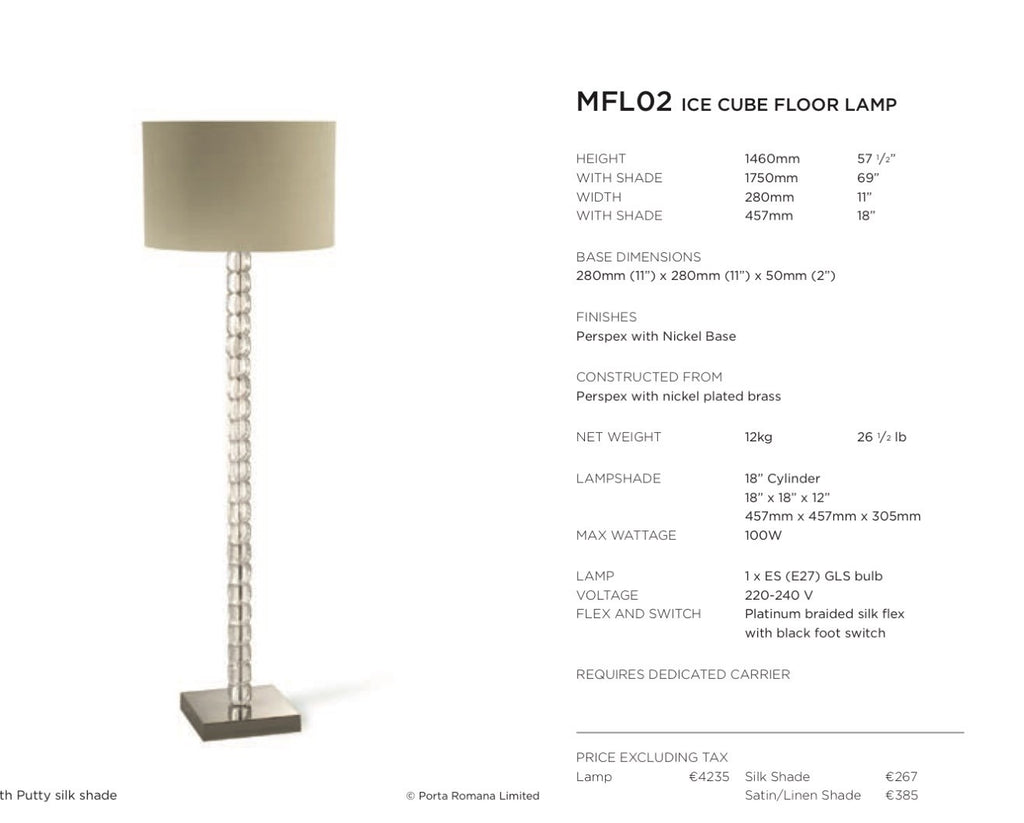 Porta Romana Ice Cube Floor Lamp