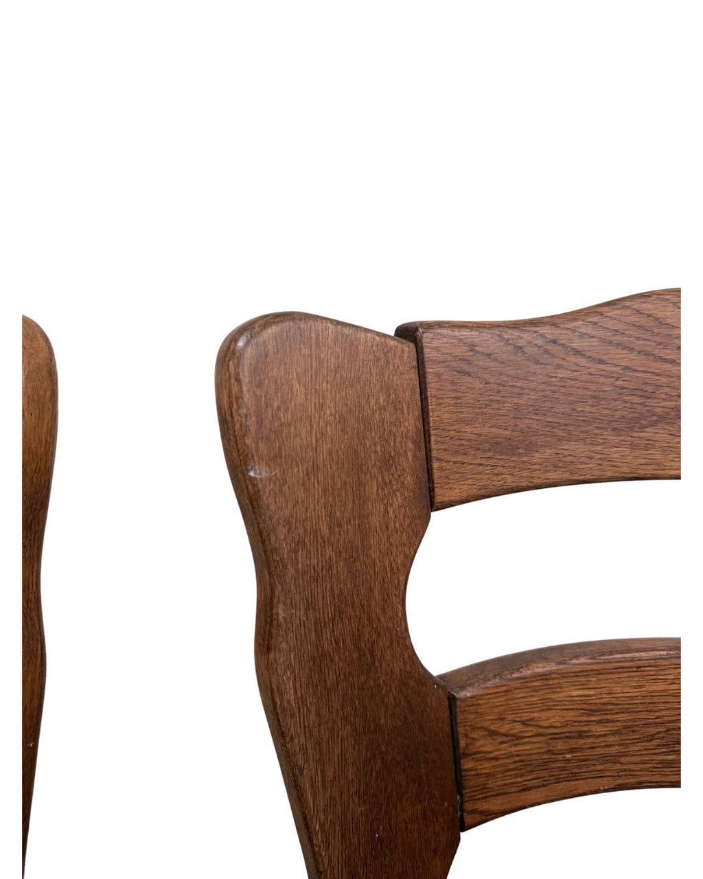Set of 4 Mid Century Brutalist Oak Dining Chairs Henning kjaernulf style